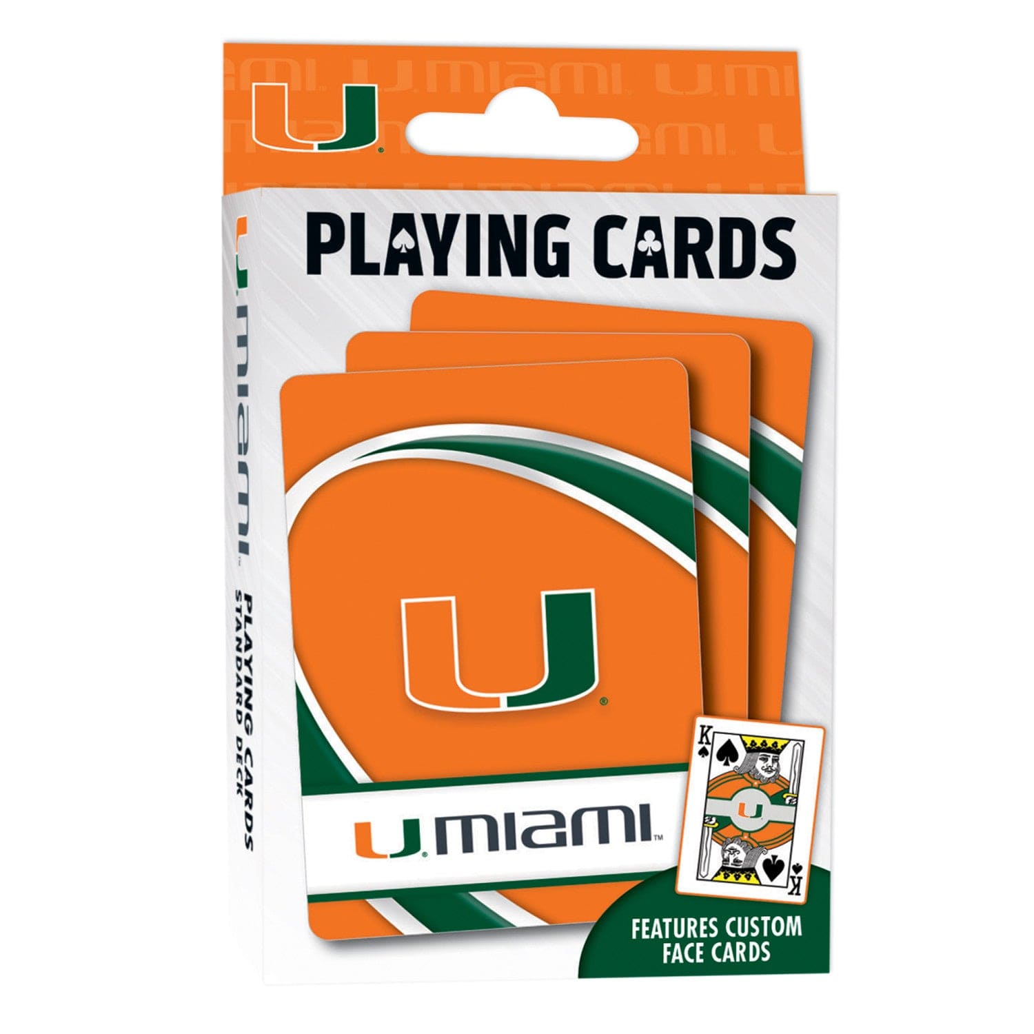 Miami Hurricanes Playing Cards - 54 Card Deck - Sports Gifts, Sports Memorabilia, Sports Collectibles, Fan Shop