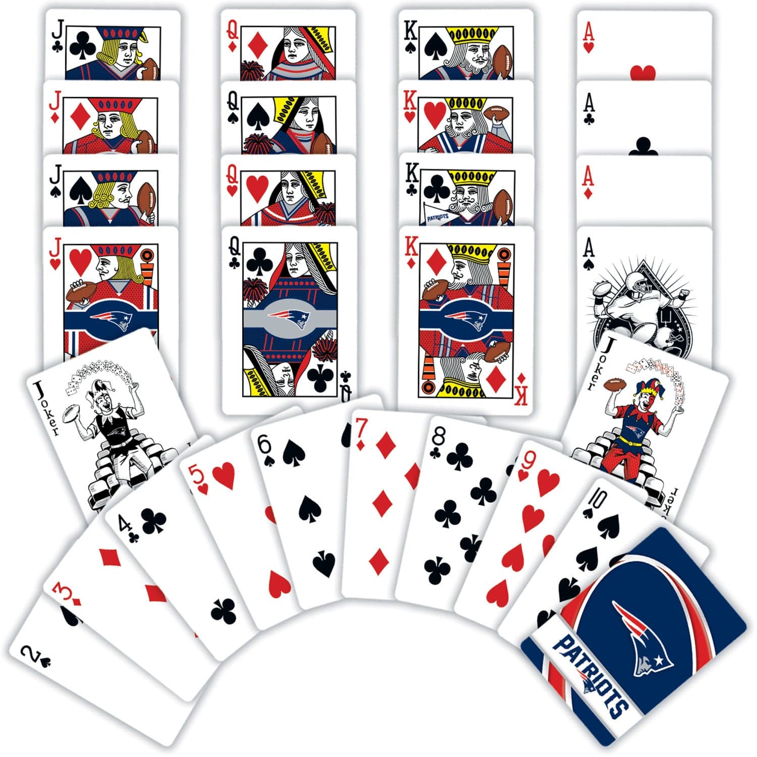 New England Patriots 54-Card Deck - Official Playing Cards