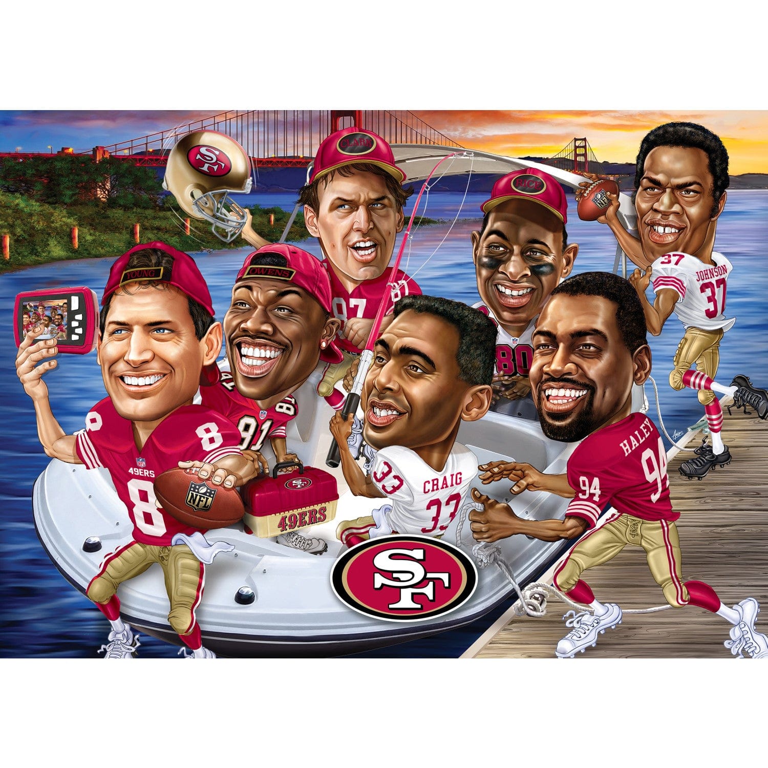 San Francisco 49ers - Legendary Players 500 Piece Jigsaw Puzzle - Sports Gifts, Sports Memorabilia, Sports Collectibles, Fan Shop