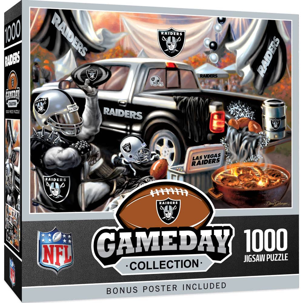 Las Vegas Raiders Gameday 1000 Piece Jigsaw Puzzle - Sports Gifts, Sports Memorabilia, Sports Collectibles, Fan Shop