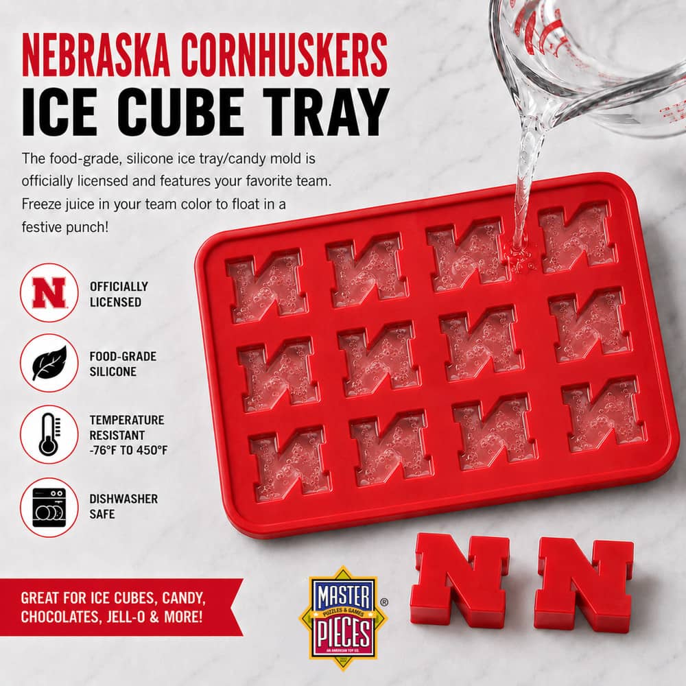 Nebraska Cornhuskers Silicone Ice Cube Tray
