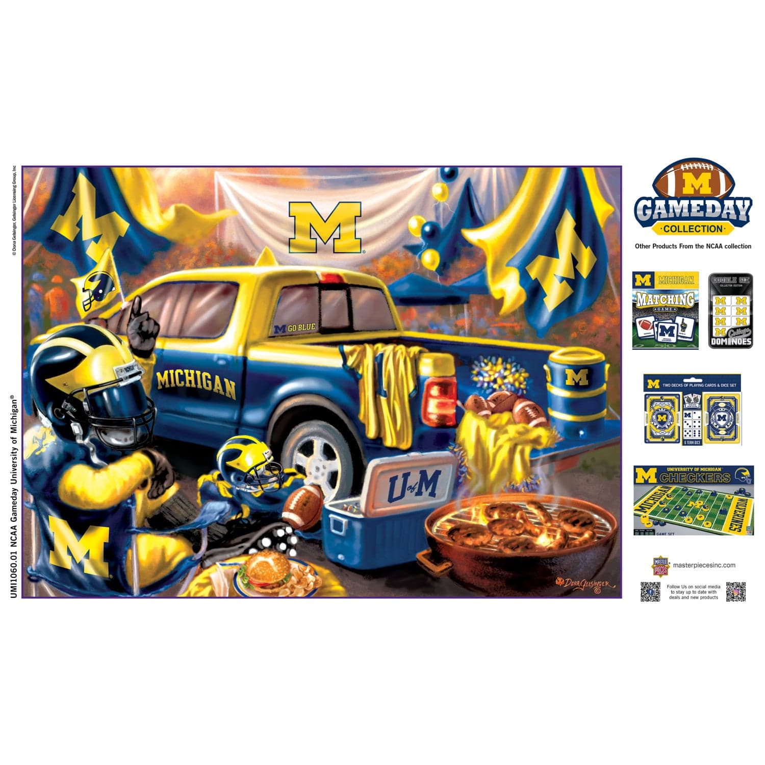 Michigan Wolverines Gameday 1000 Piece Jigsaw Puzzle - Sports Gifts, Sports Memorabilia, Sports Collectibles, Fan Shop