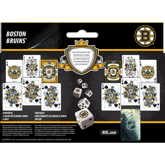 Boston Bruins - 2-Pack Playing Cards & Dice Set - 757 Sports Collectibles