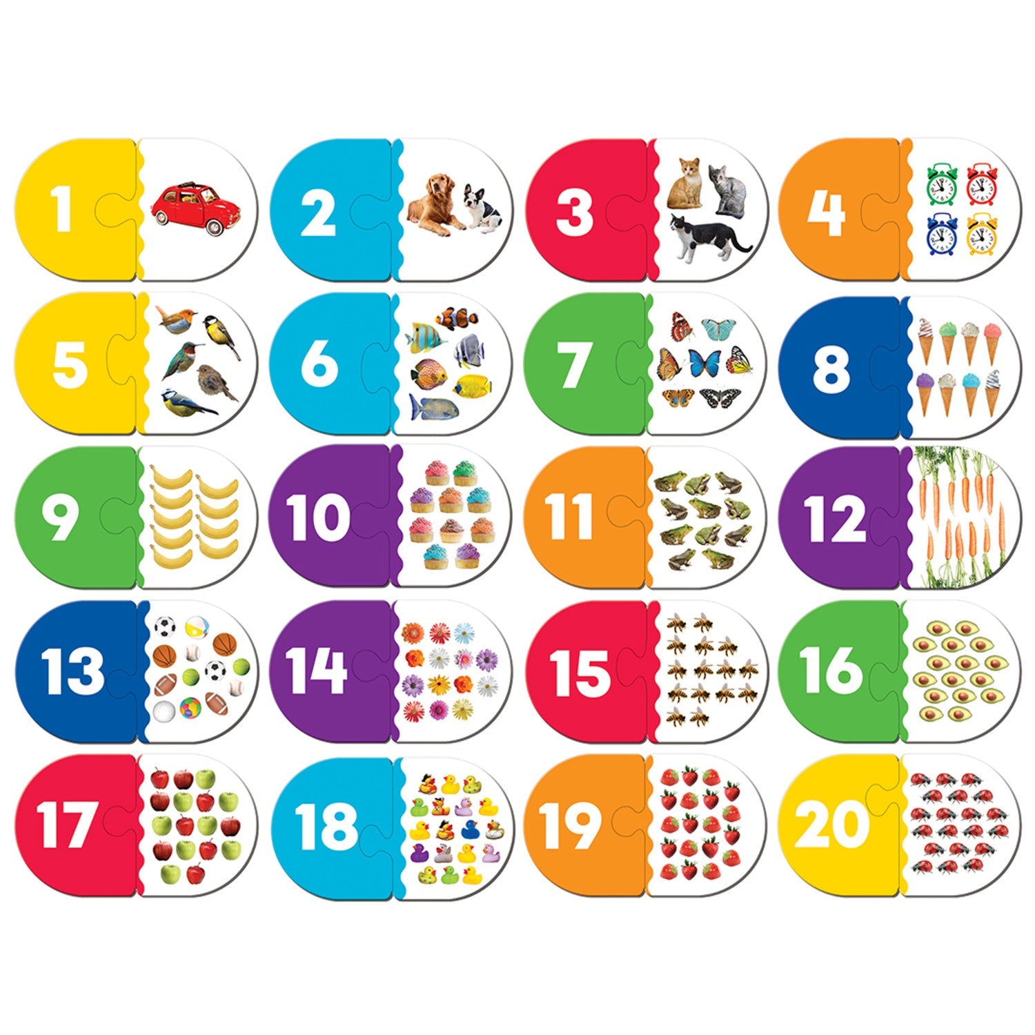 Numbers - Educational Matching Jigsaw Puzzles - 757 Sports Collectibles