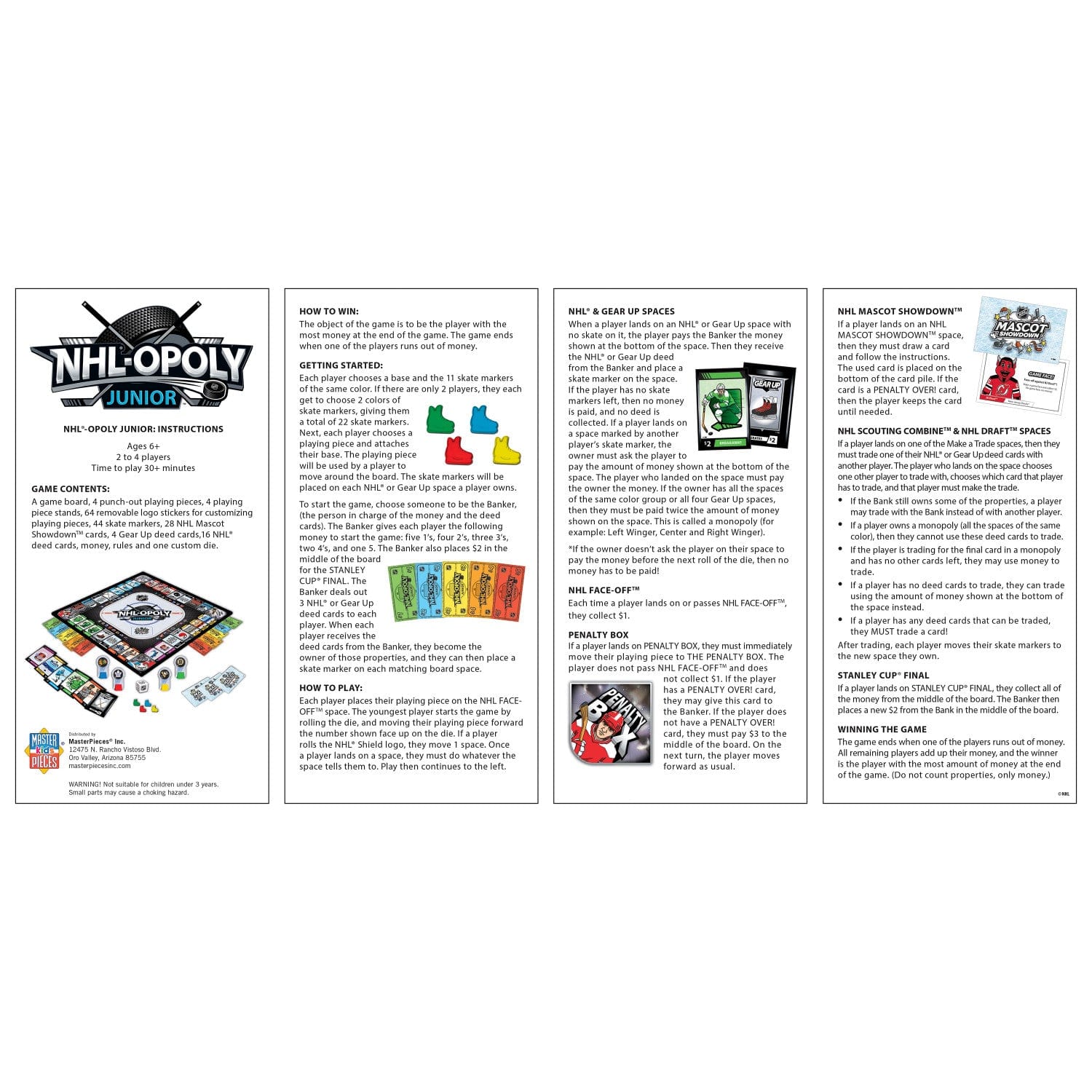 NHL Opoly Junior: The Ultimate Hockey Board Game for Kids - Sports Gifts, Sports Memorabilia, Sports Collectibles, Fan Shop