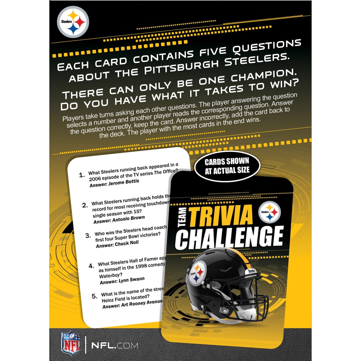 Pittsburgh Steelers Trivia Challenge: Test Your Knowledge of the Steel City - Sports Gifts, Sports Memorabilia, Sports Collectibles, Fan Shop