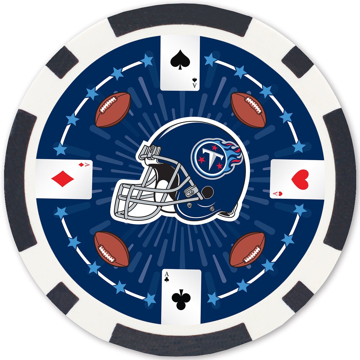 Tennessee Titans 100 Piece Poker Chips - 757 Sports Collectibles