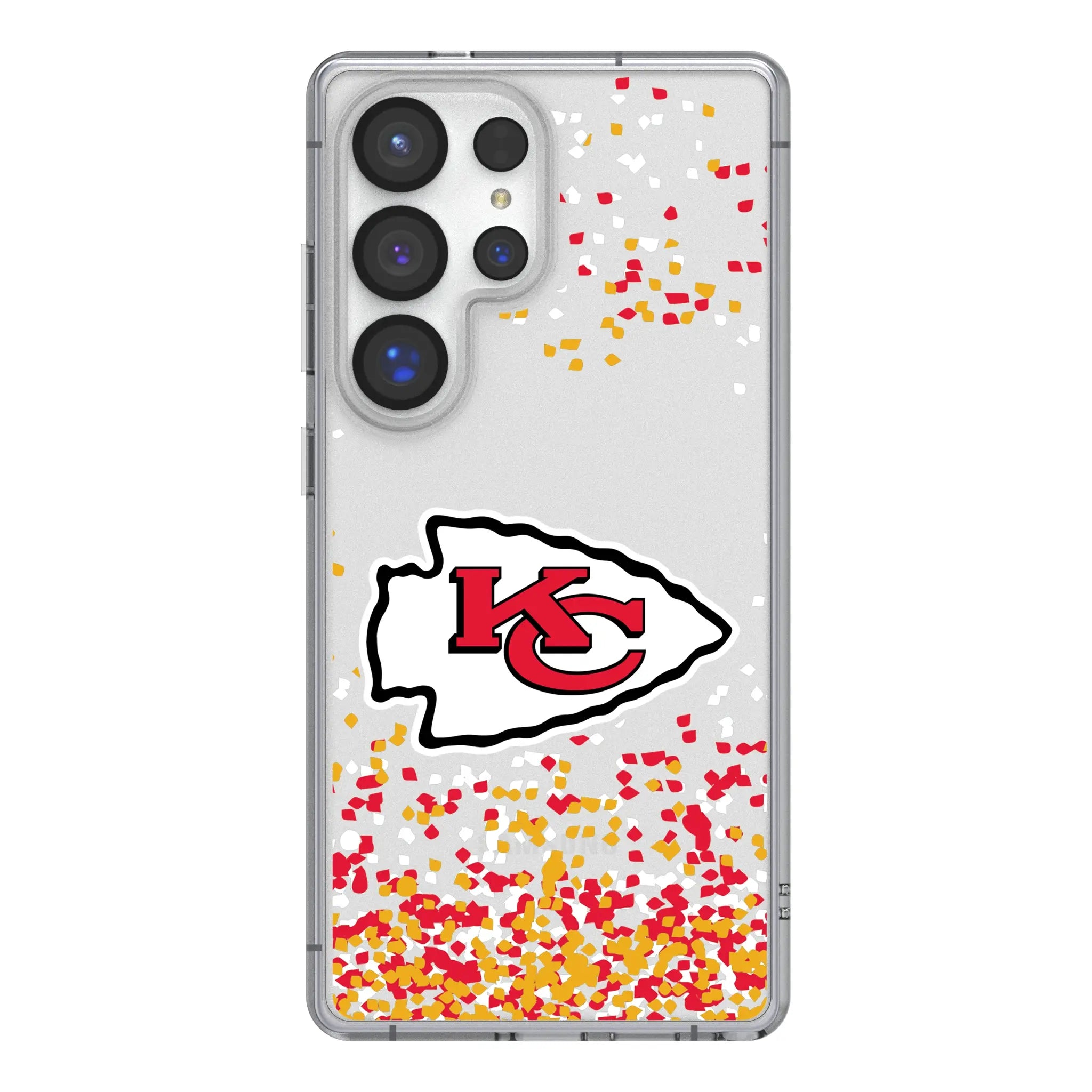 Kansas City Chiefs Confetti Clear Phone Case for Samsung Galaxy