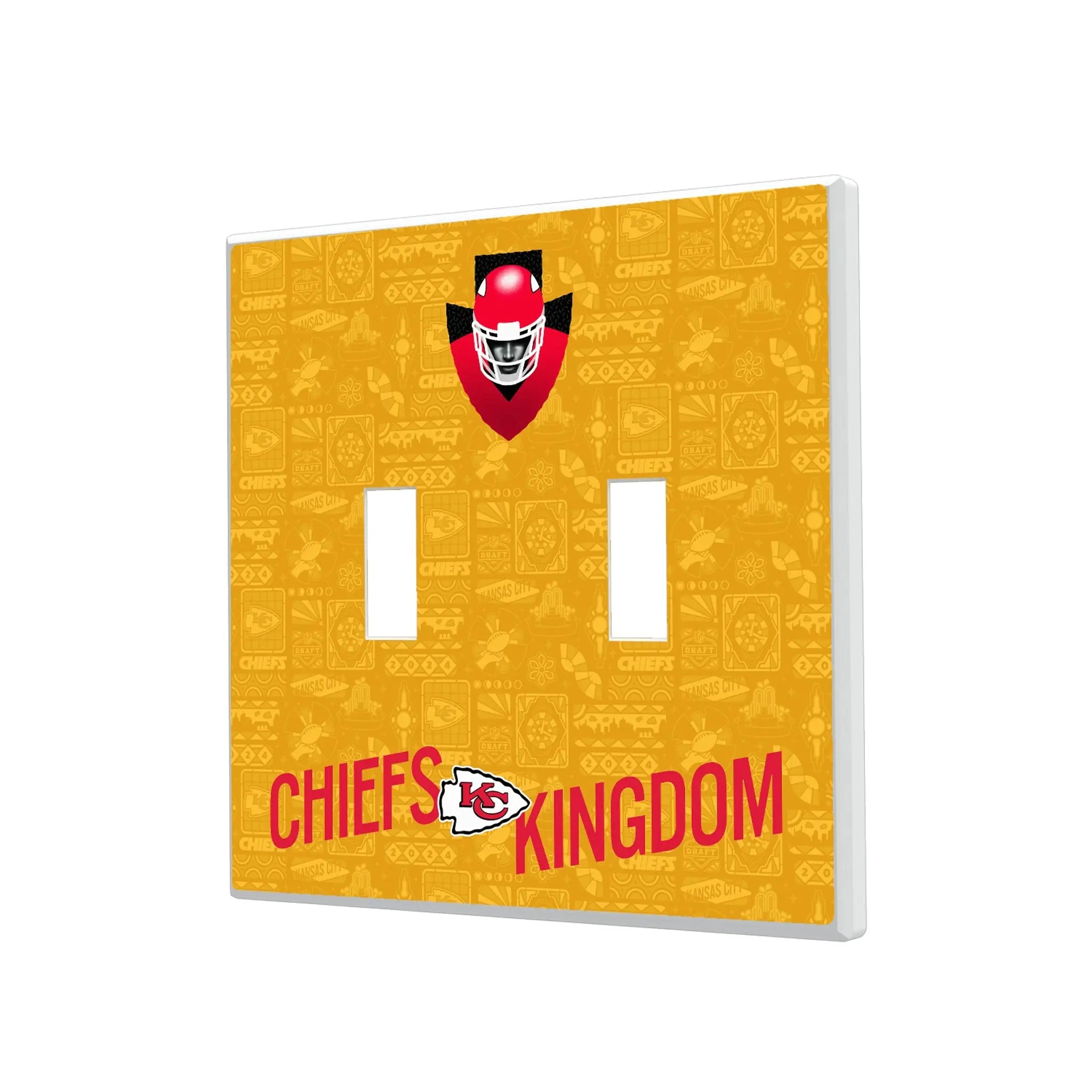 Kansas City Chiefs 2024 Illustrated Limited Edition Hidden-Screw Light Switch Plate