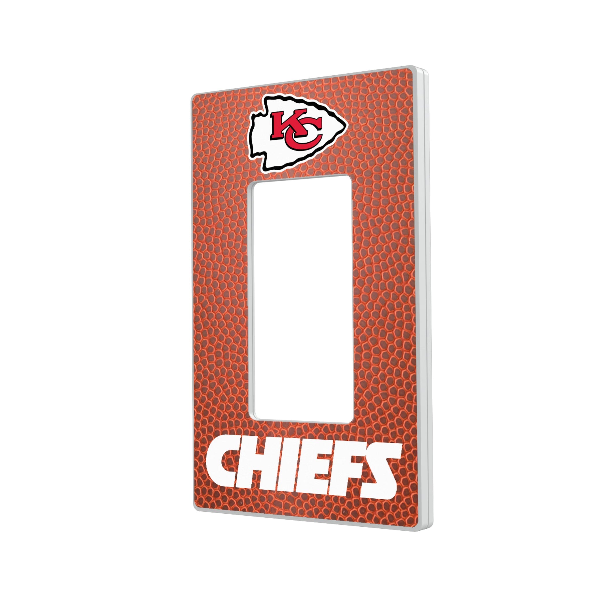 Kansas City Chiefs Football Hidden-Screw Light Switch Plate - Sports Gifts, Sports Memorabilia, Sports Collectibles, Fan Shop