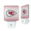 Kansas City Chiefs Linen Night Light 2-Pack
