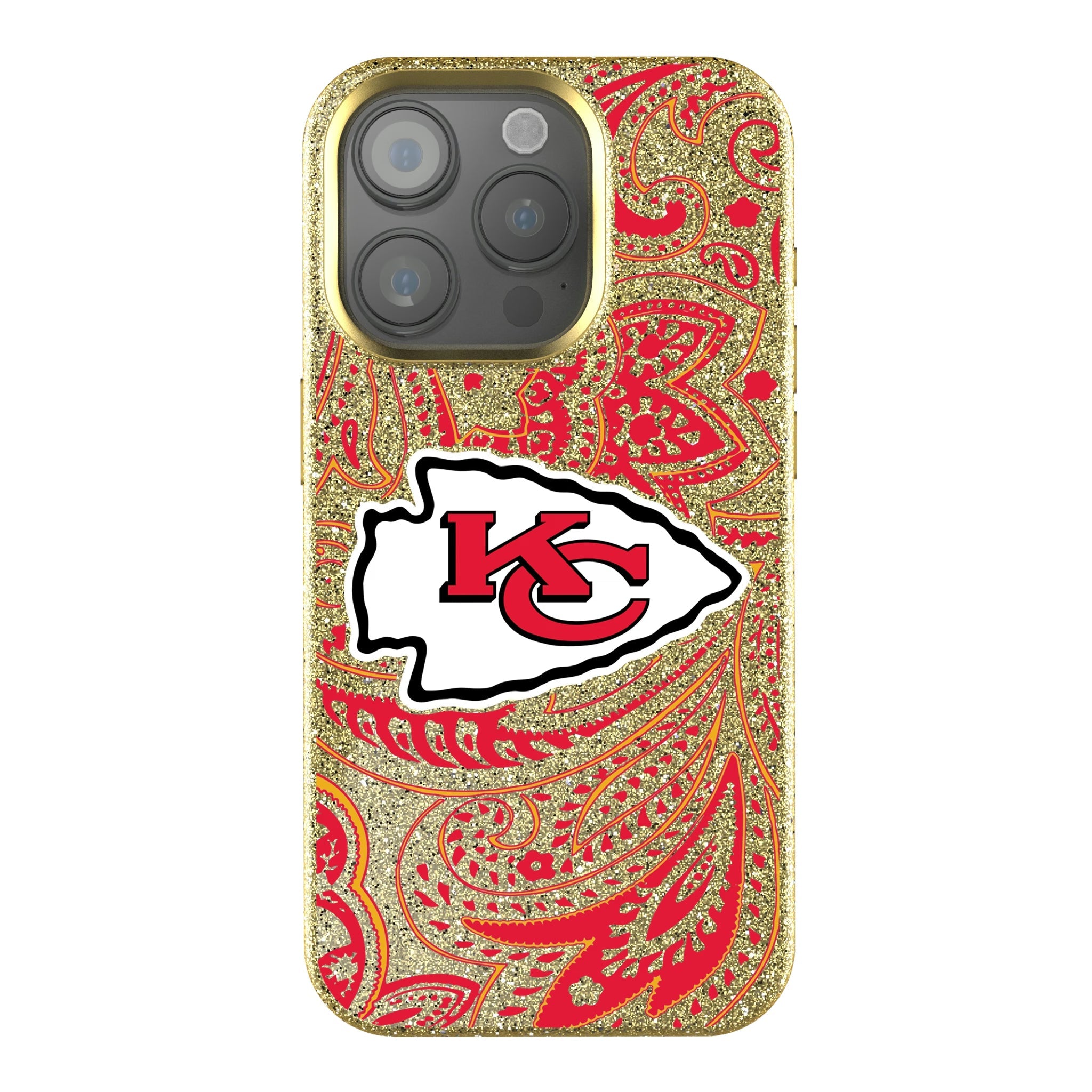 Kansas City Chiefs Paisley Bling Phone Case - Sports Gifts, Sports Memorabilia, Sports Collectibles, Fan Shop