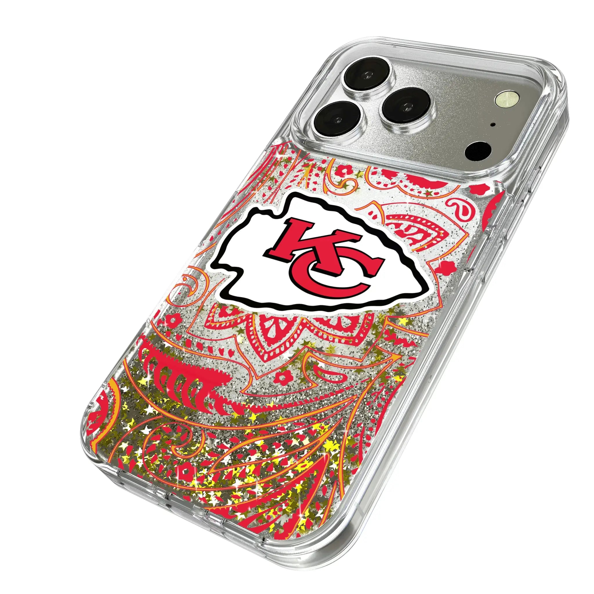 Kansas City Chiefs Paisley Glitter Phone Case