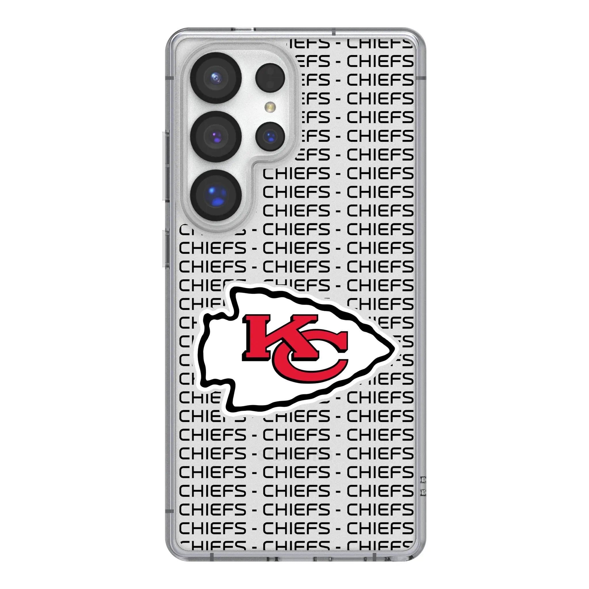 Kansas City Chiefs Text Backdrop Clear Phone Case for Samsung Galaxy