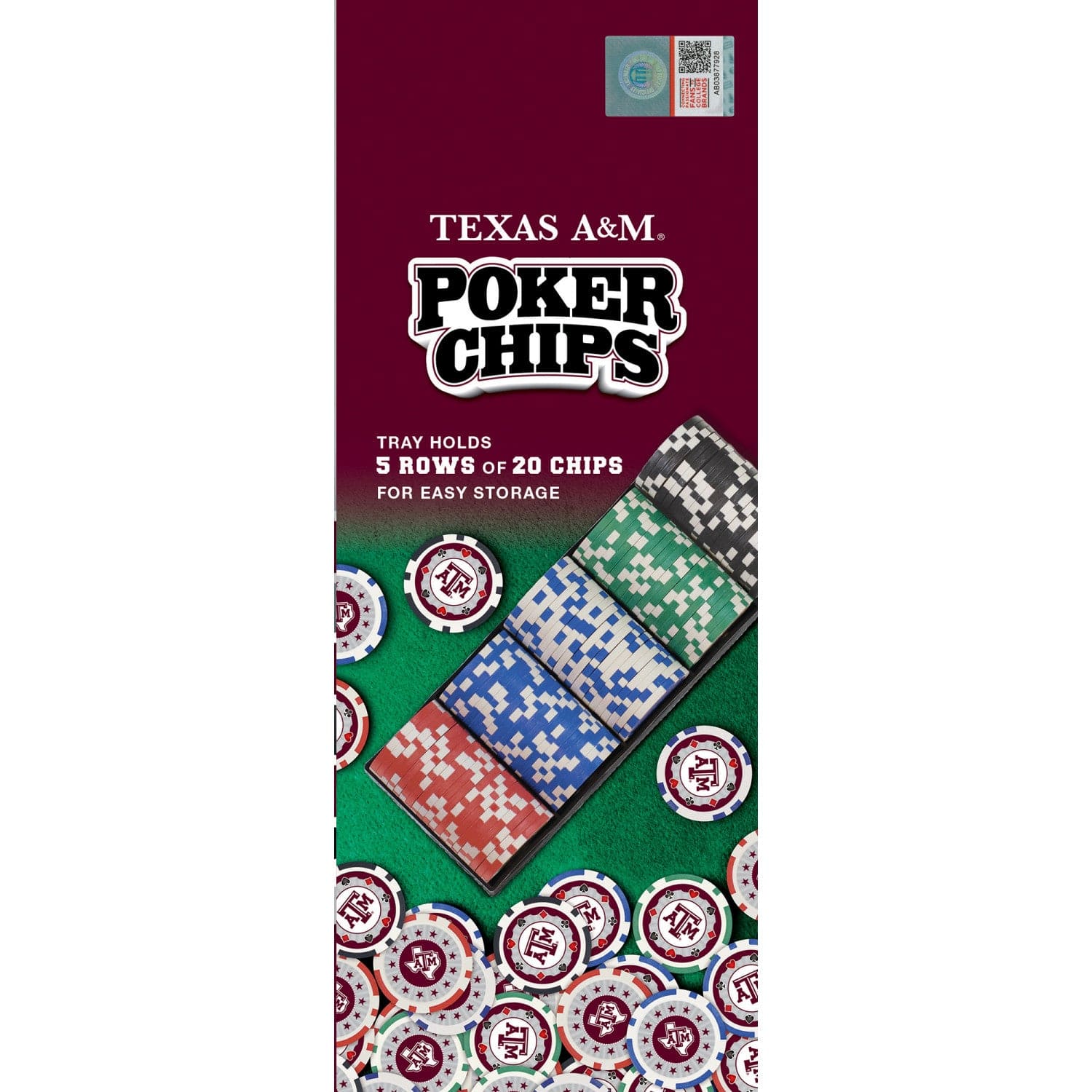 Texas A&M Aggies 100 Piece Poker Chip Set