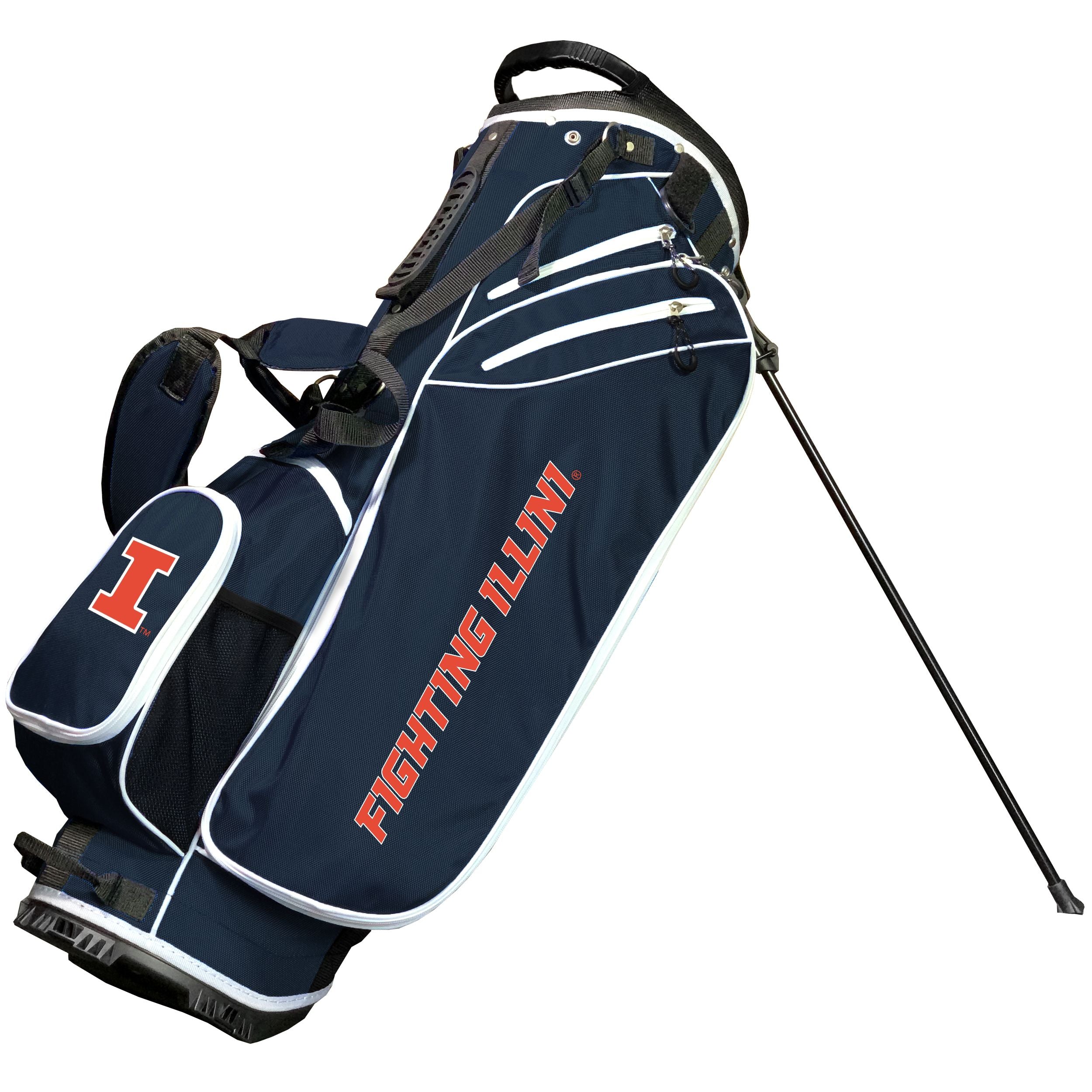 Illinois Fighting Illini Birdie Stand Golf Bag Navy - 757 Sports Collectibles