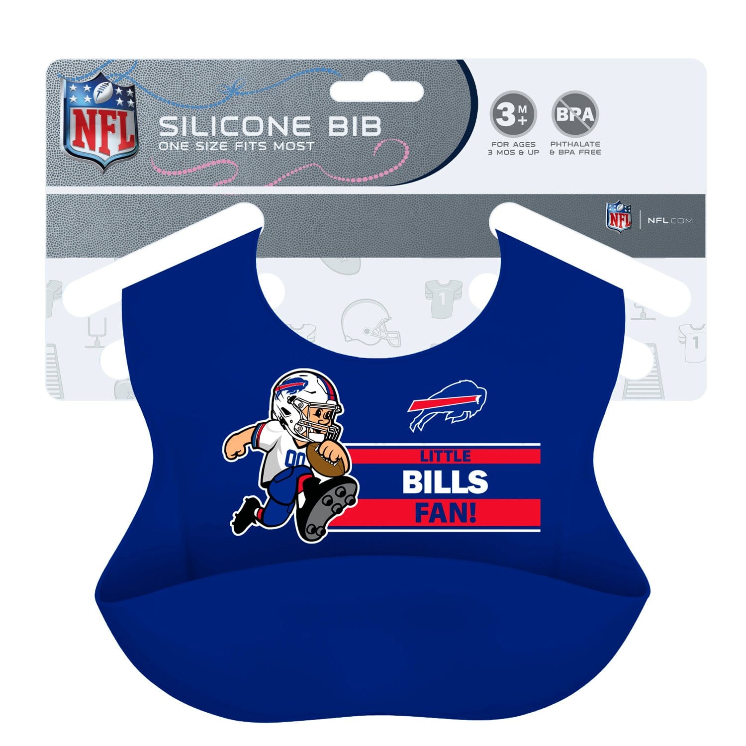 Buffalo Bills NFL Silicone Bib - Perfect for Little Fans! - Sports Gifts, Sports Memorabilia, Sports Collectibles, Fan Shop