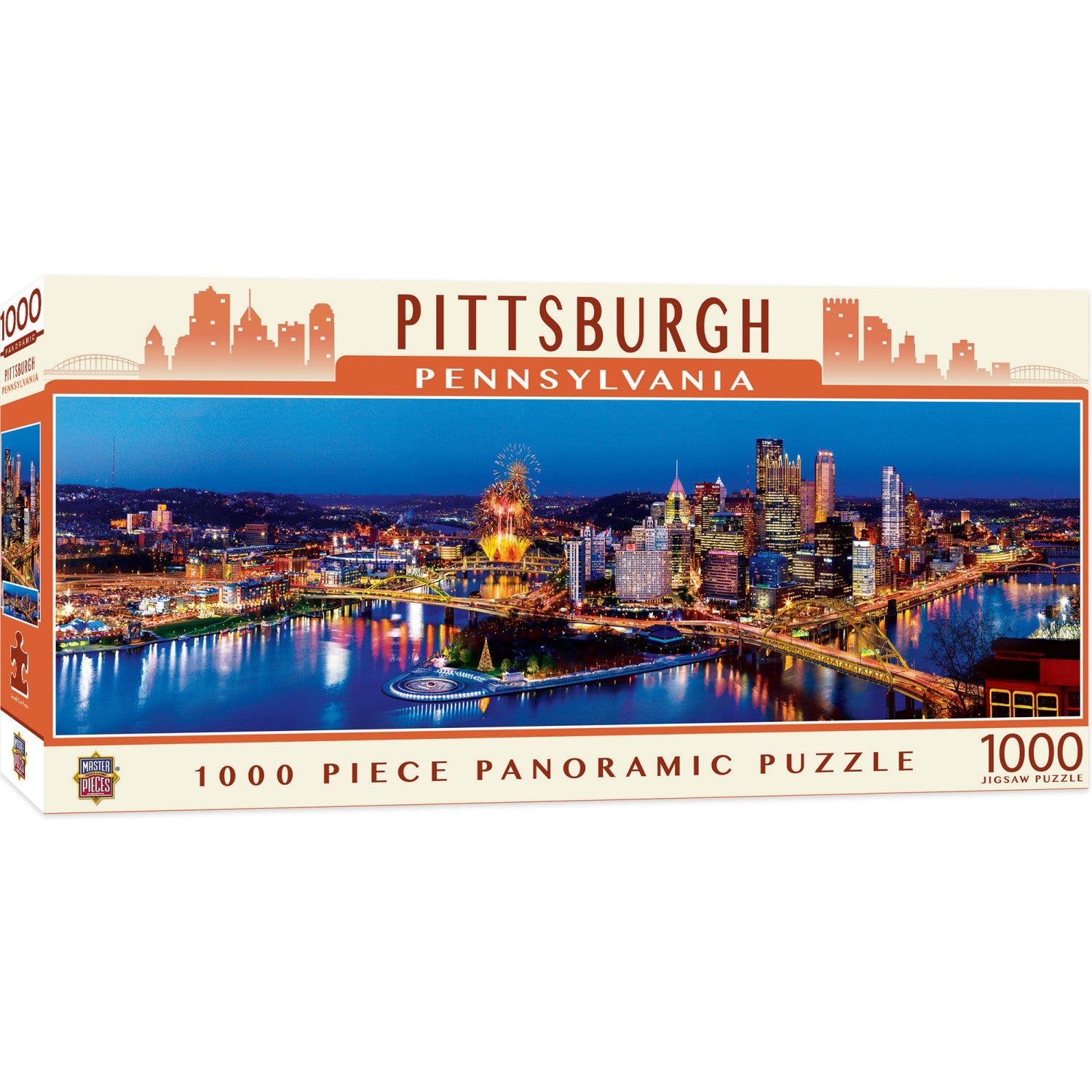 Pittsburgh 1000 Piece Panoramic Jigsaw Puzzle - 757 Sports Collectibles