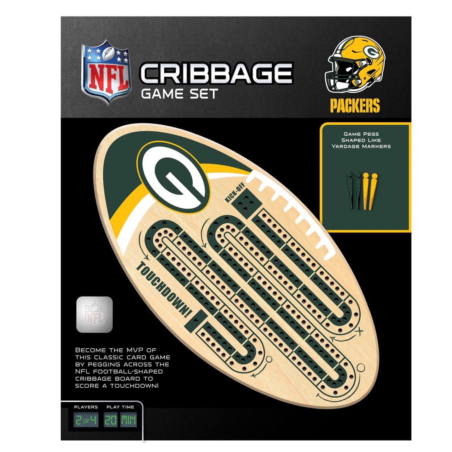 Green Bay Packers Cribbage Board Game