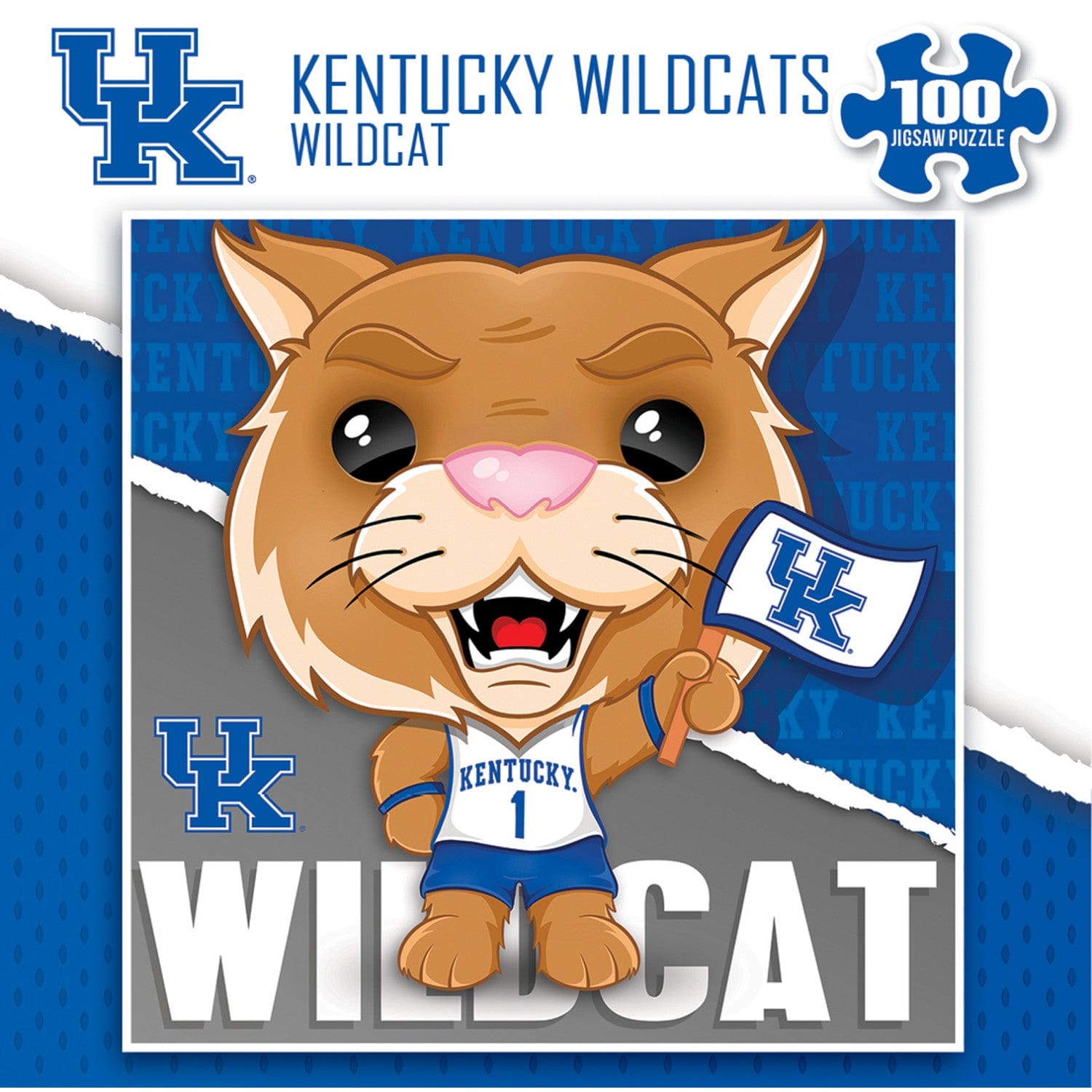 Kentucky Wildcats Mascot 100-Piece Jigsaw Puzzle - Sports Gifts, Sports Memorabilia, Sports Collectibles, Fan Shop