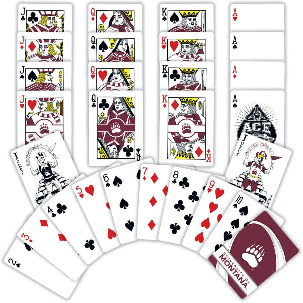 Montana Grizzlies 54-Card Deck Playing Cards - Sports Gifts, Sports Memorabilia, Sports Collectibles, Fan Shop