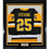 Framed Autographed/Signed Kevin Stevens 35x39 Pittsburgh Black Hockey Jersey JSA COA