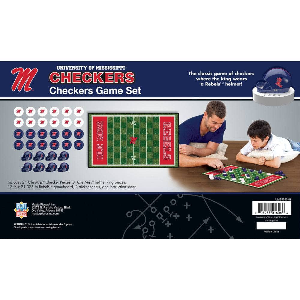 Ole Miss Rebels Checker Set - Sports Gifts, Sports Memorabilia, Sports Collectibles, Fan Shop