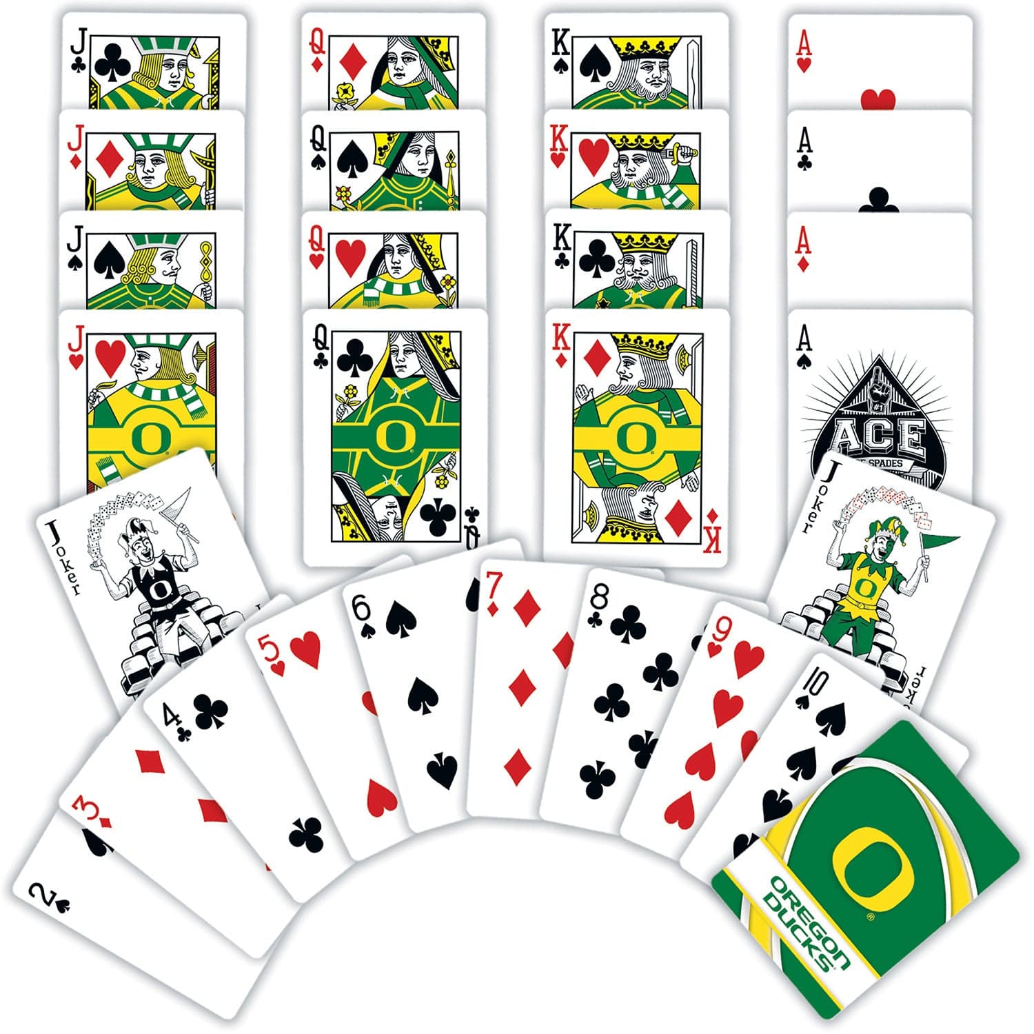 Oregon Ducks 54-Card Playing Deck - Sports Gifts, Sports Memorabilia, Sports Collectibles, Fan Shop