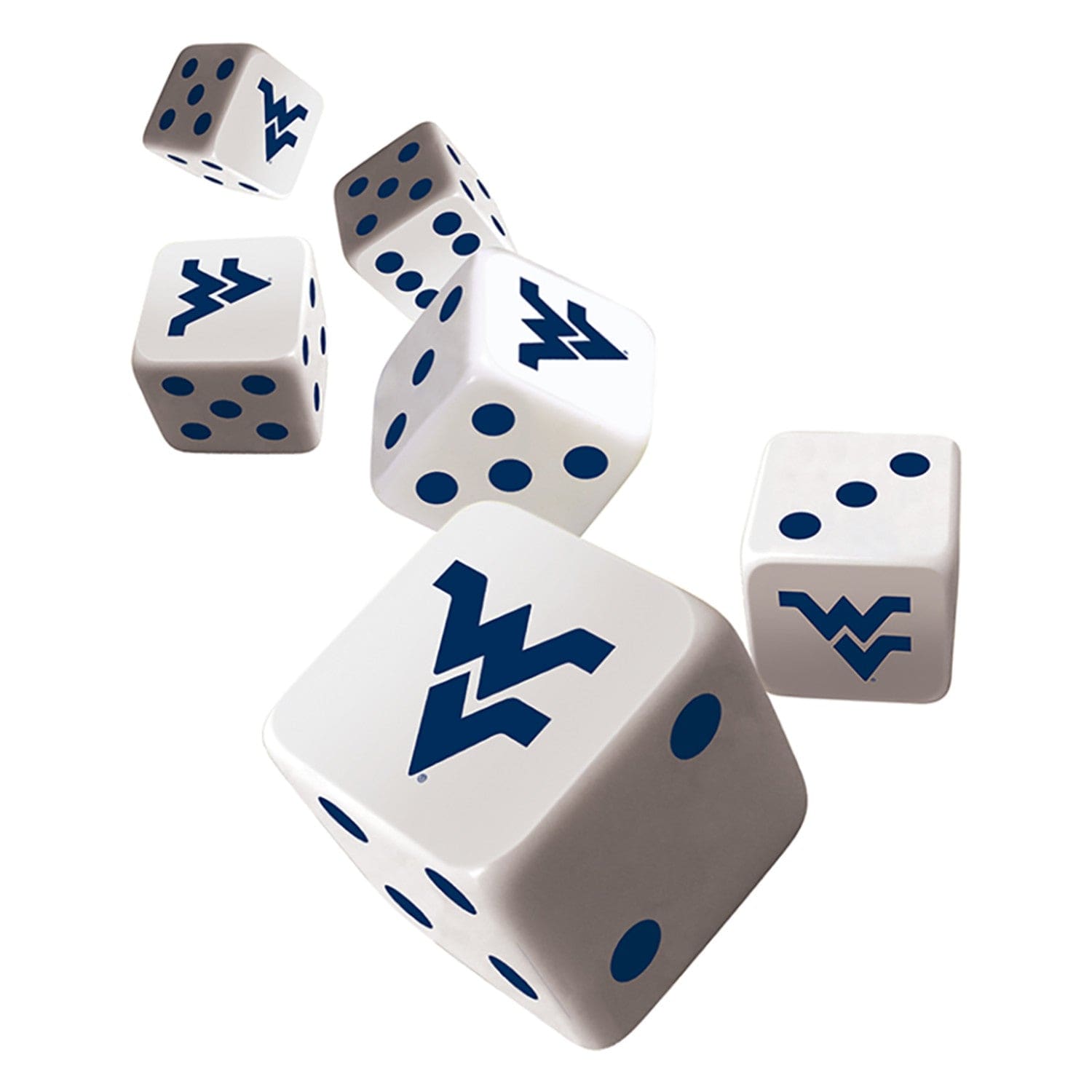 West Virginia Mountaineers Official Dice Set - Sports Gifts, Sports Memorabilia, Sports Collectibles, Fan Shop