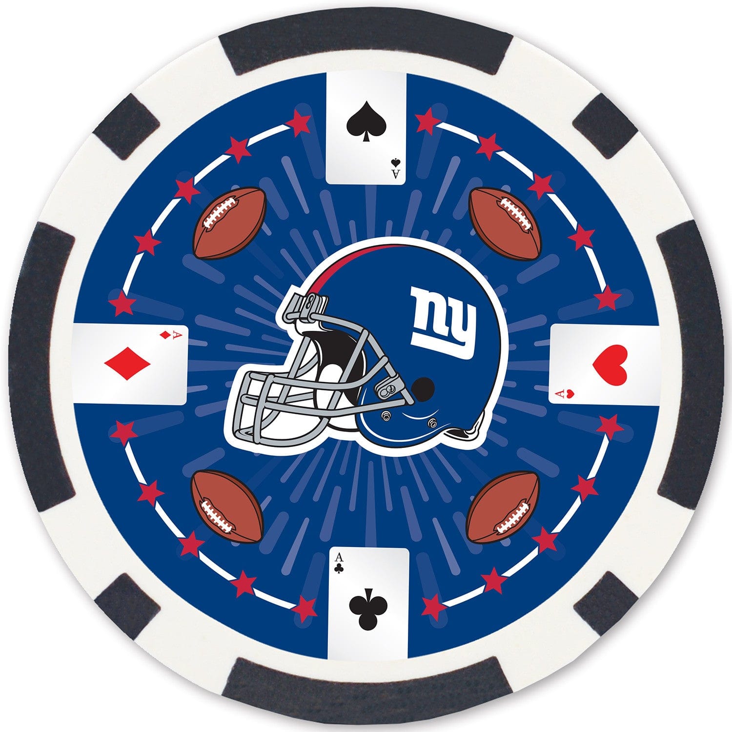 New York Giants 100 Piece Poker Chip Set - Sports Gifts, Sports Memorabilia, Sports Collectibles, Fan Shop