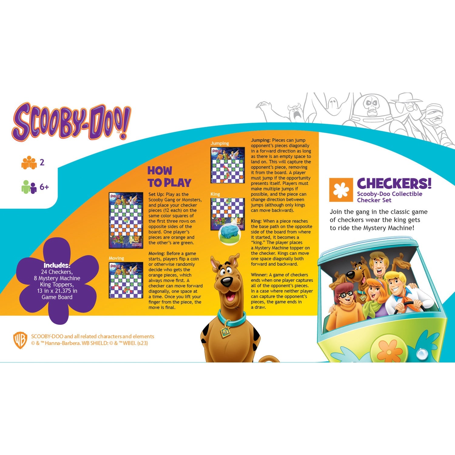 Scooby-Doo! Checkers Board Game - 757 Sports Collectibles