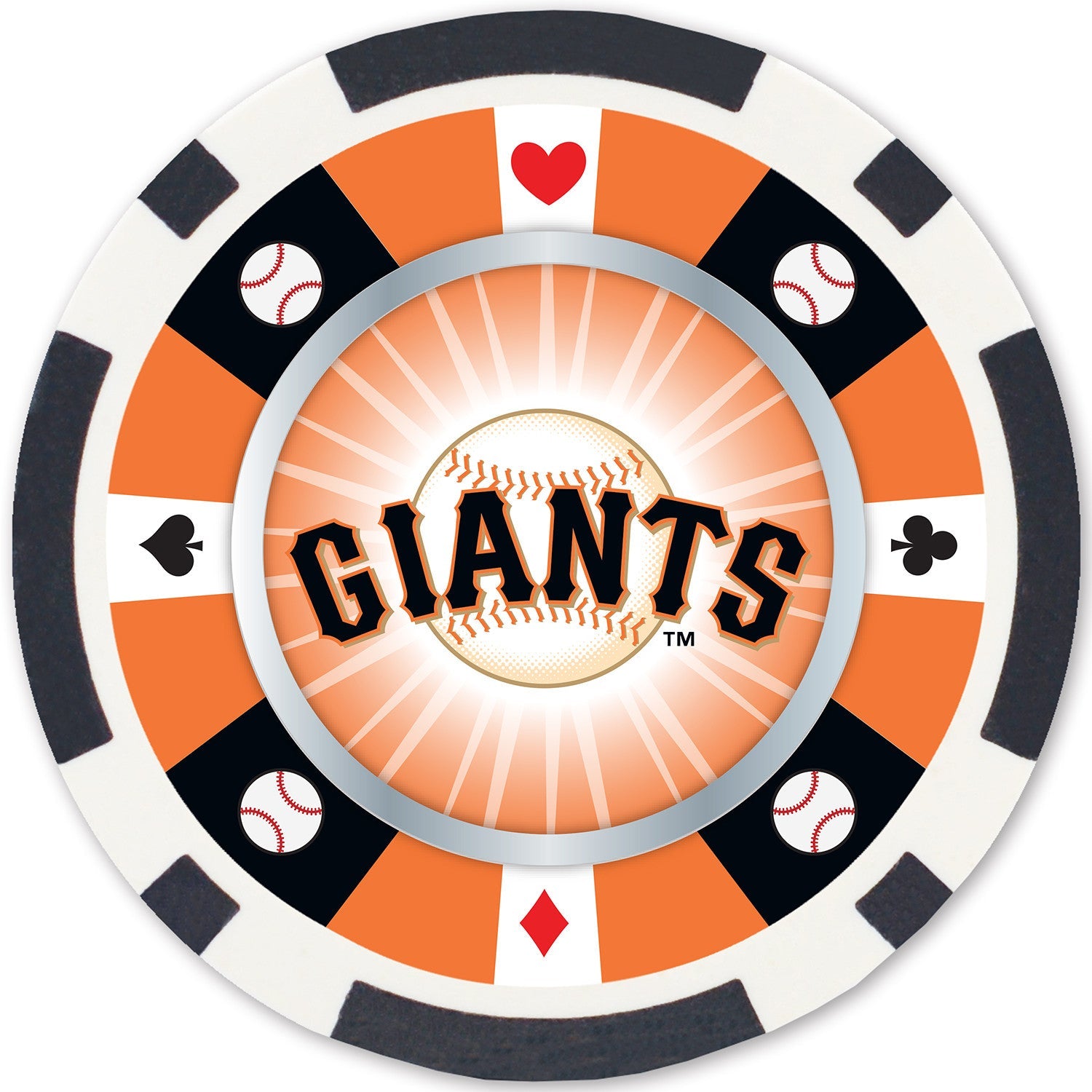 San Francisco Giants 100 Piece Poker Chips - 757 Sports Collectibles