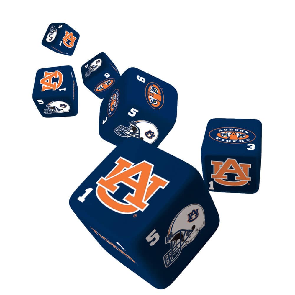 Auburn Tigers Officially Licensed Dice Set - Sports Gifts, Sports Memorabilia, Sports Collectibles, Fan Shop