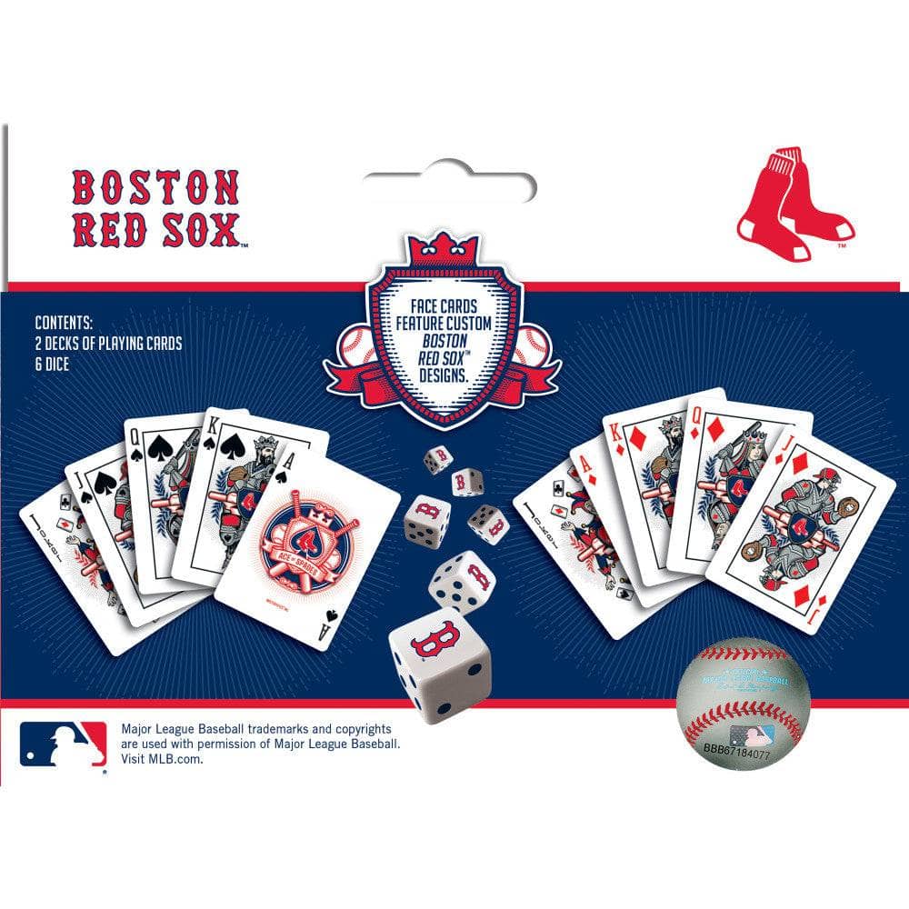 Boston Red Sox 2-Pack Playing Cards and Dice Set - Sports Gifts, Sports Memorabilia, Sports Collectibles, Fan Shop