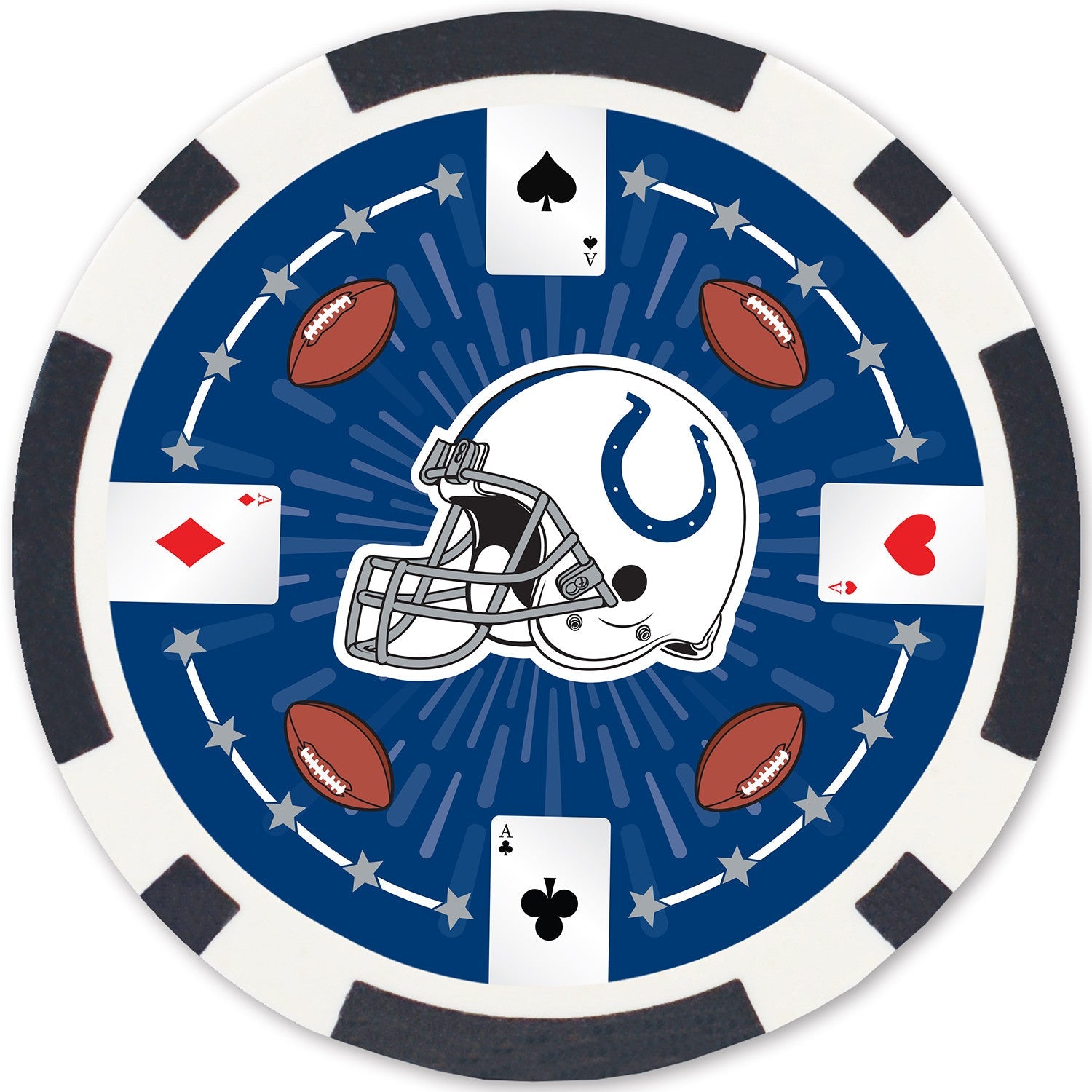 Indianapolis Colts 100 Piece Poker Chips - 757 Sports Collectibles