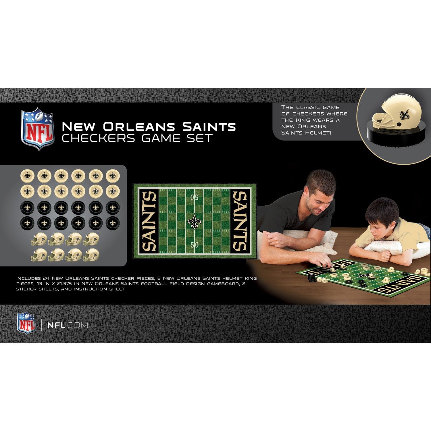 New Orleans Saints Checkers Game - Sports Gifts, Sports Memorabilia, Sports Collectibles, Fan Shop