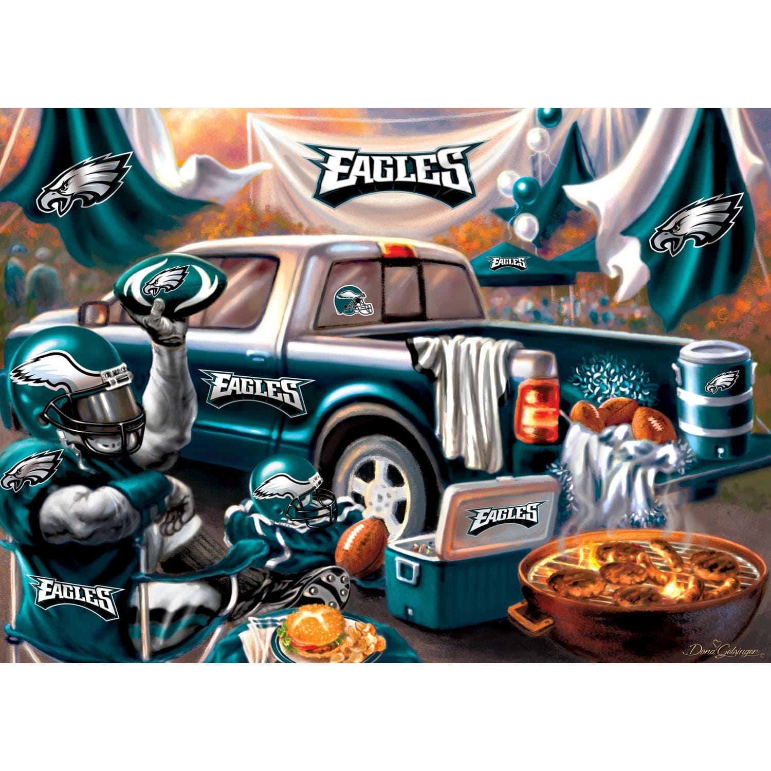 Philadelphia Eagles Gameday 1000 Piece Jigsaw Puzzle - Sports Gifts, Sports Memorabilia, Sports Collectibles, Fan Shop