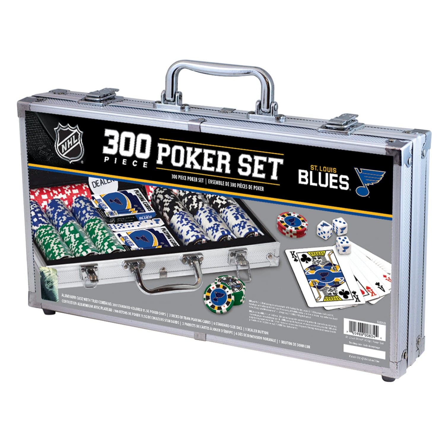 St. Louis Blues 300 Piece Poker Set - Sports Gifts, Sports Memorabilia, Sports Collectibles, Fan Shop