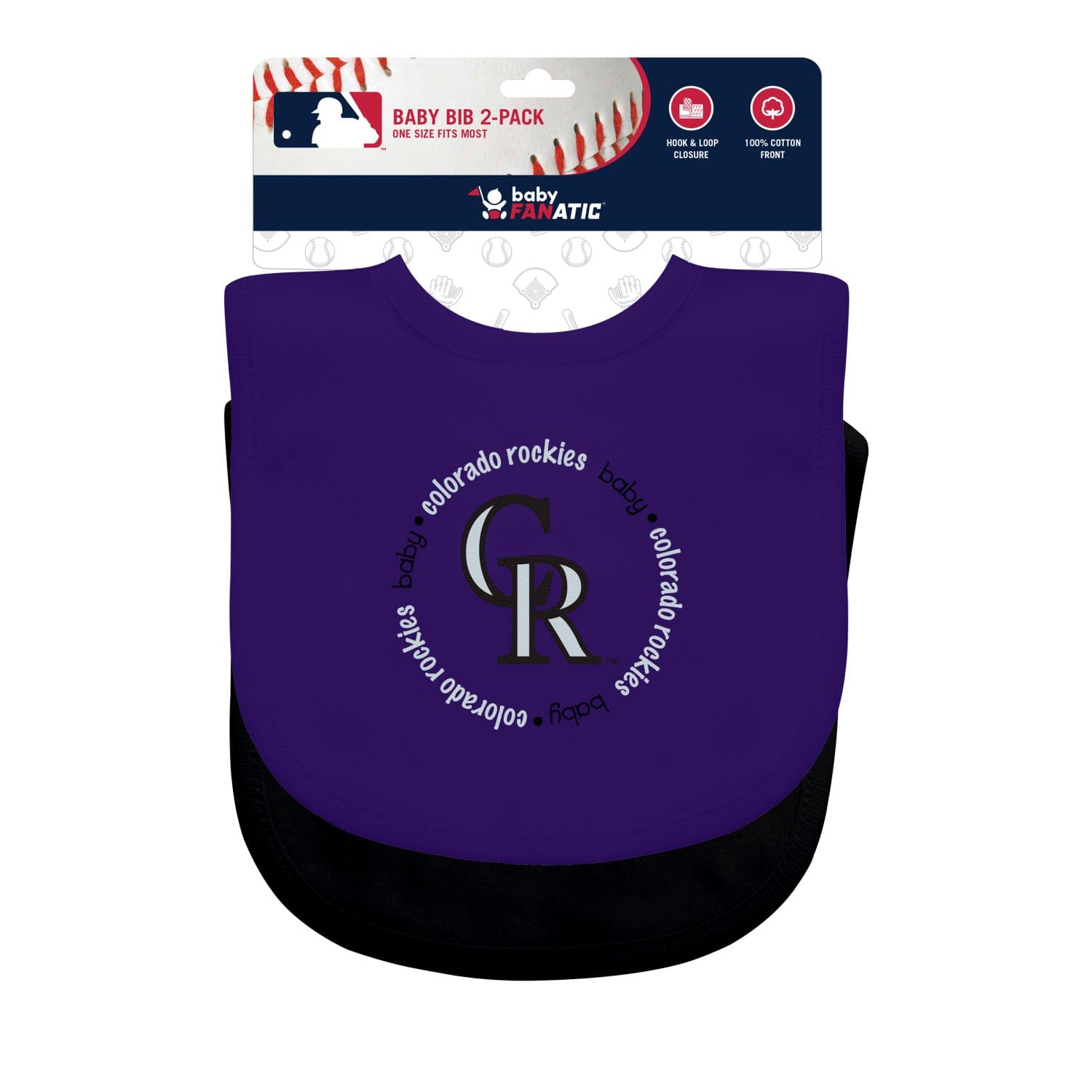 Colorado Rockies Baby Bibs 2-Pack - Purple & Black - Sports Gifts, Sports Memorabilia, Sports Collectibles, Fan Shop