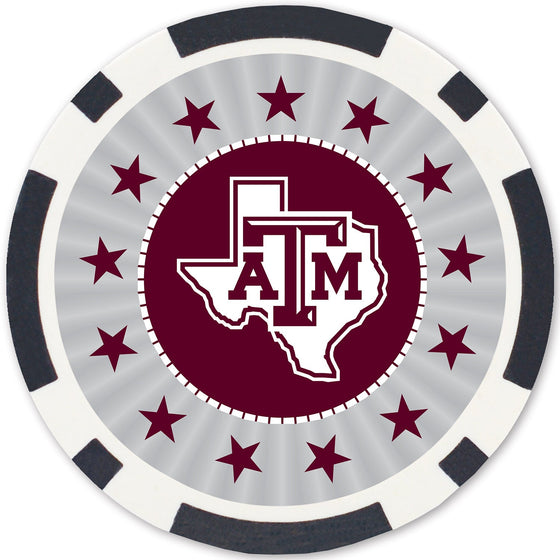 Texas A&M Aggies 100 Piece Poker Chips - 757 Sports Collectibles
