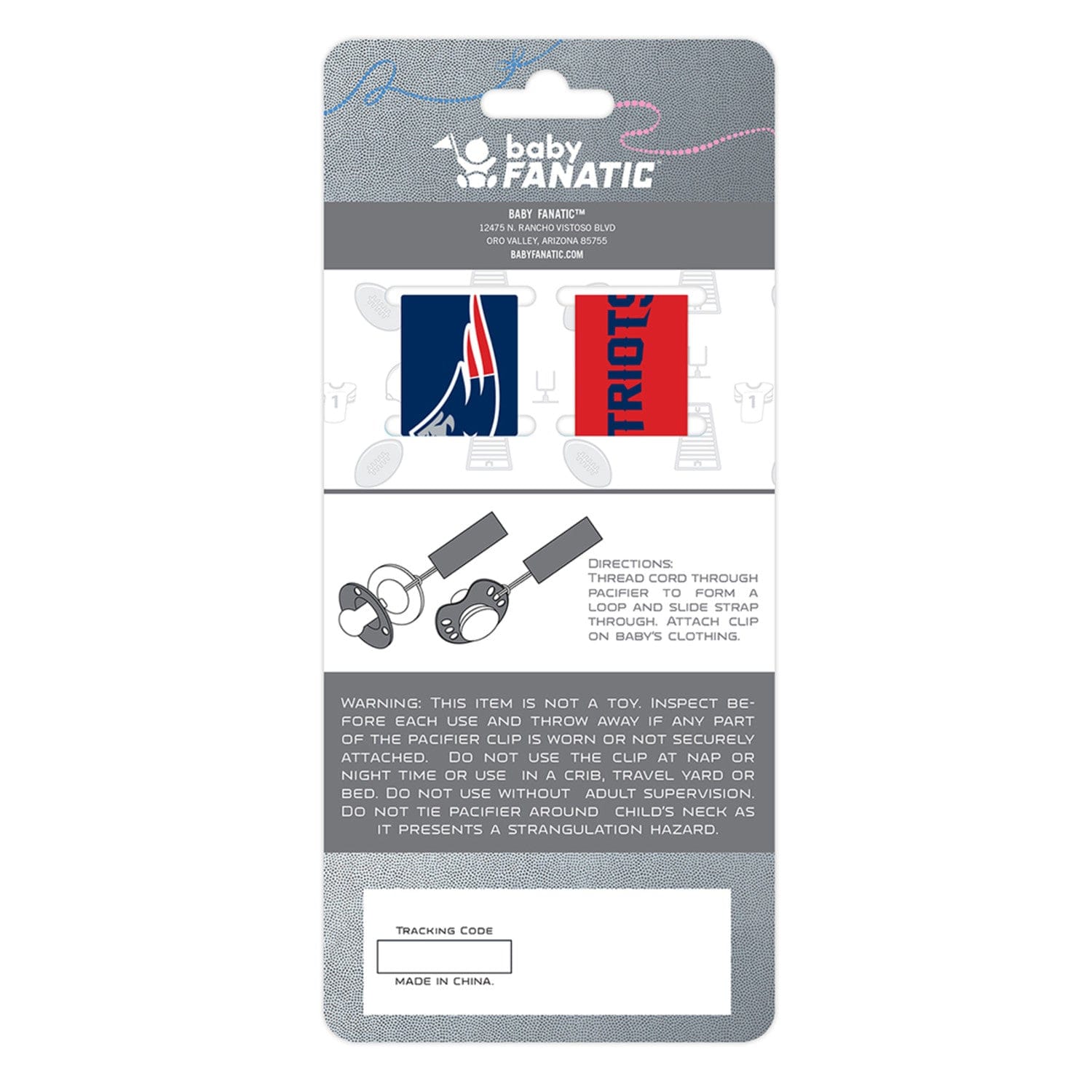 New England Patriots Pacifier Clip Set - 2-Pack