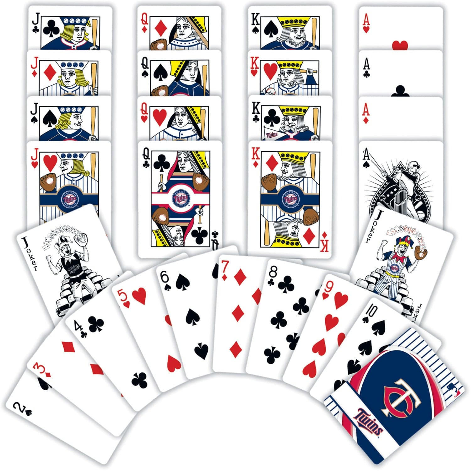 Minnesota Twins Official Playing Cards - 54 Card Deck - Sports Gifts, Sports Memorabilia, Sports Collectibles, Fan Shop