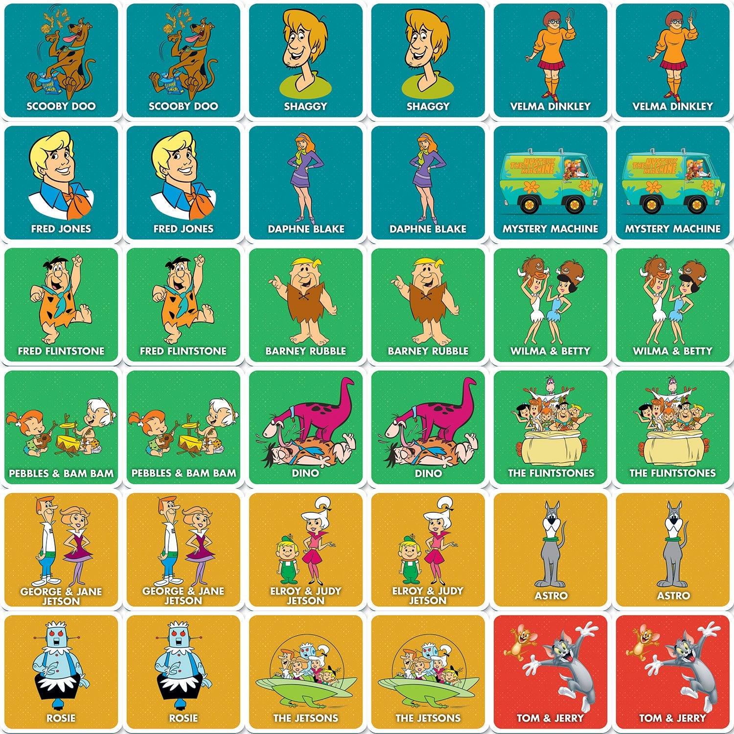 Hanna-Barbera Matching Game - 757 Sports Collectibles