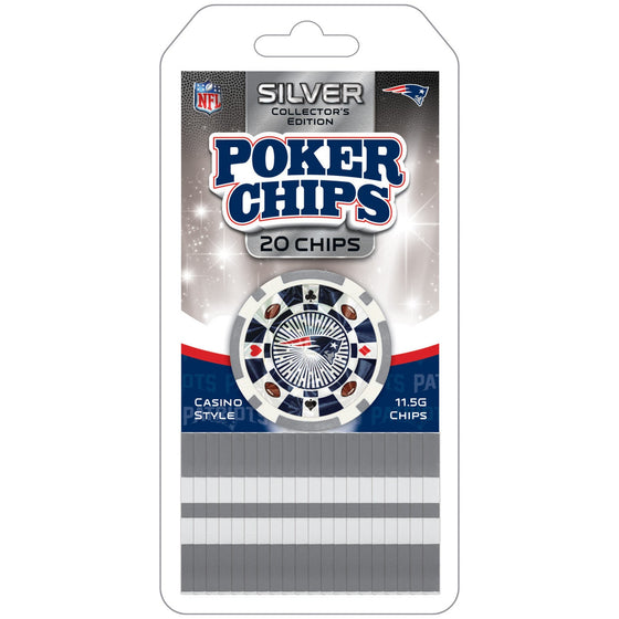 New England Patriots 20 Piece Poker Chips - 757 Sports Collectibles