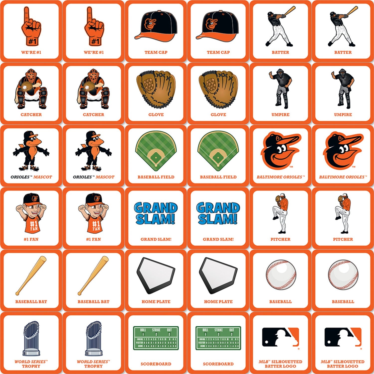 Baltimore Orioles Matching Game - 757 Sports Collectibles
