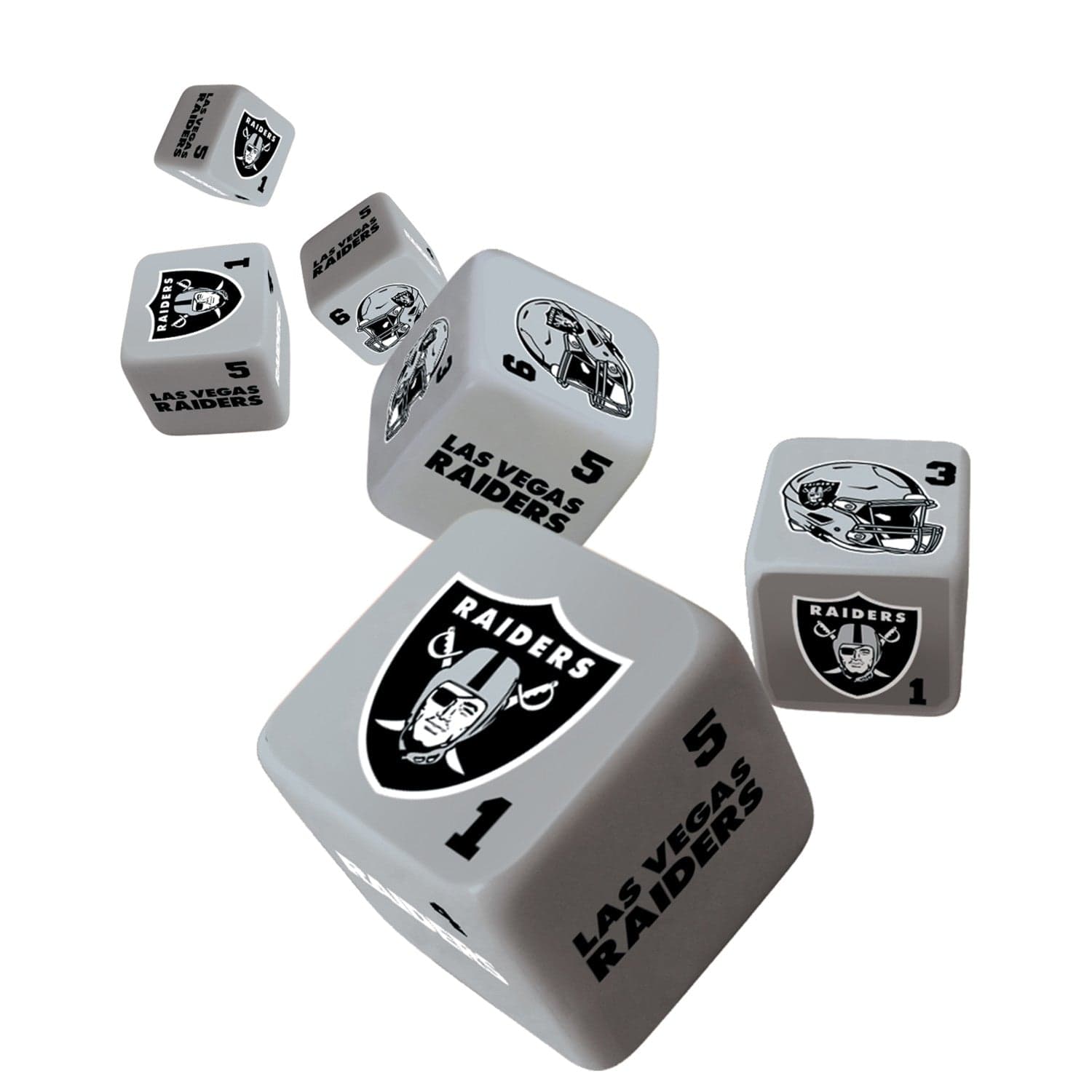 Las Vegas Raiders 19mm Dice Set - Sports Gifts, Sports Memorabilia, Sports Collectibles, Fan Shop