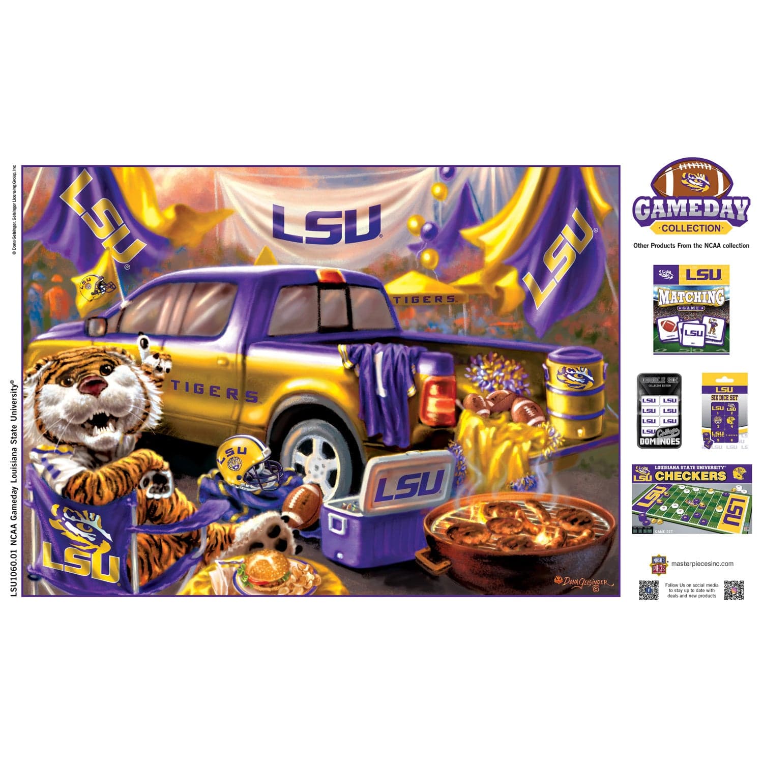 LSU Tigers Gameday 1000 Piece Jigsaw Puzzle - Sports Gifts, Sports Memorabilia, Sports Collectibles, Fan Shop