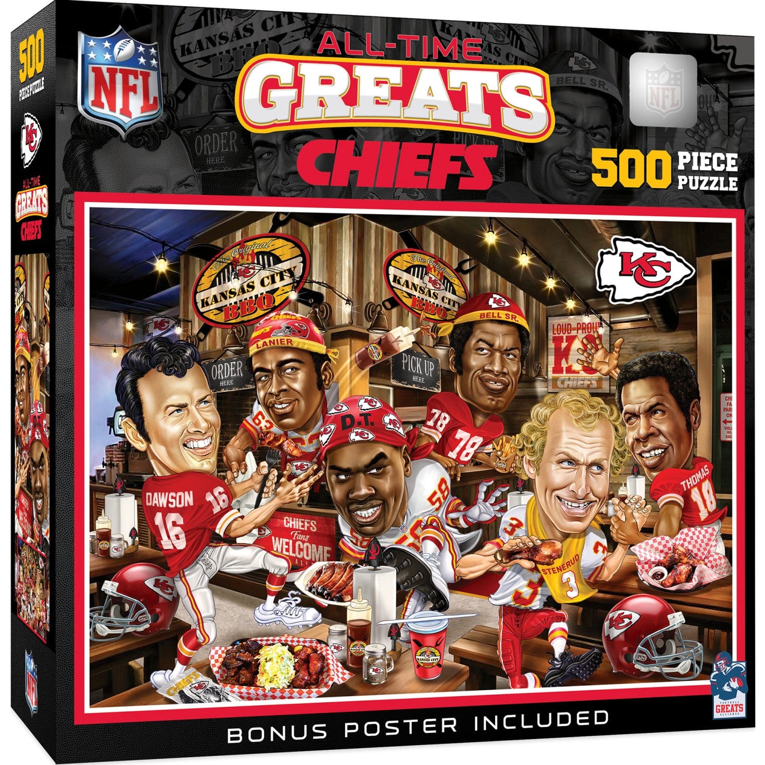 Kansas City Chiefs All-Time Greats 500-Piece Jigsaw Puzzle - Sports Gifts, Sports Memorabilia, Sports Collectibles, Fan Shop