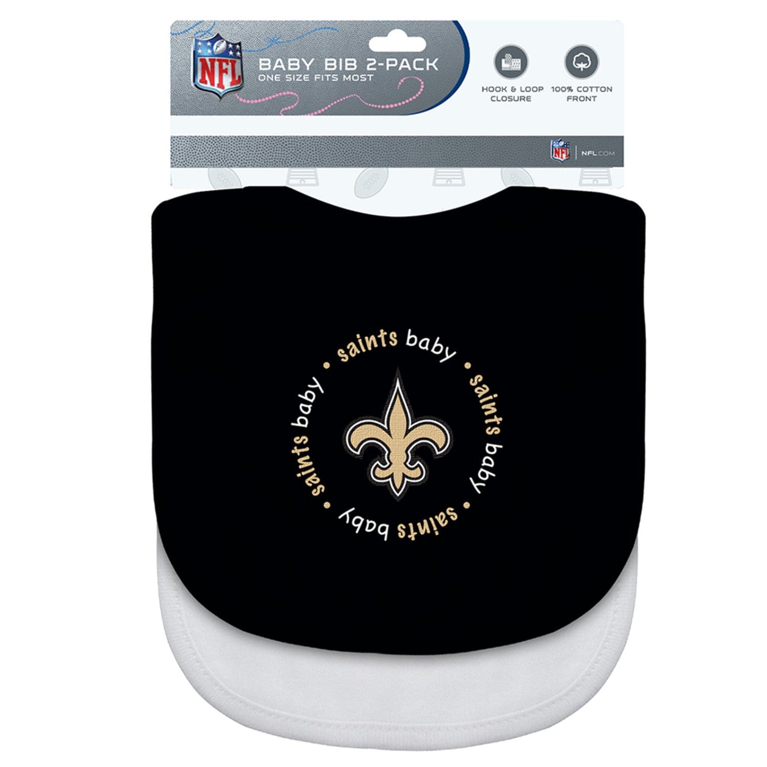 New Orleans Saints Baby Bibs 2-Pack - Perfect for Little Fans!