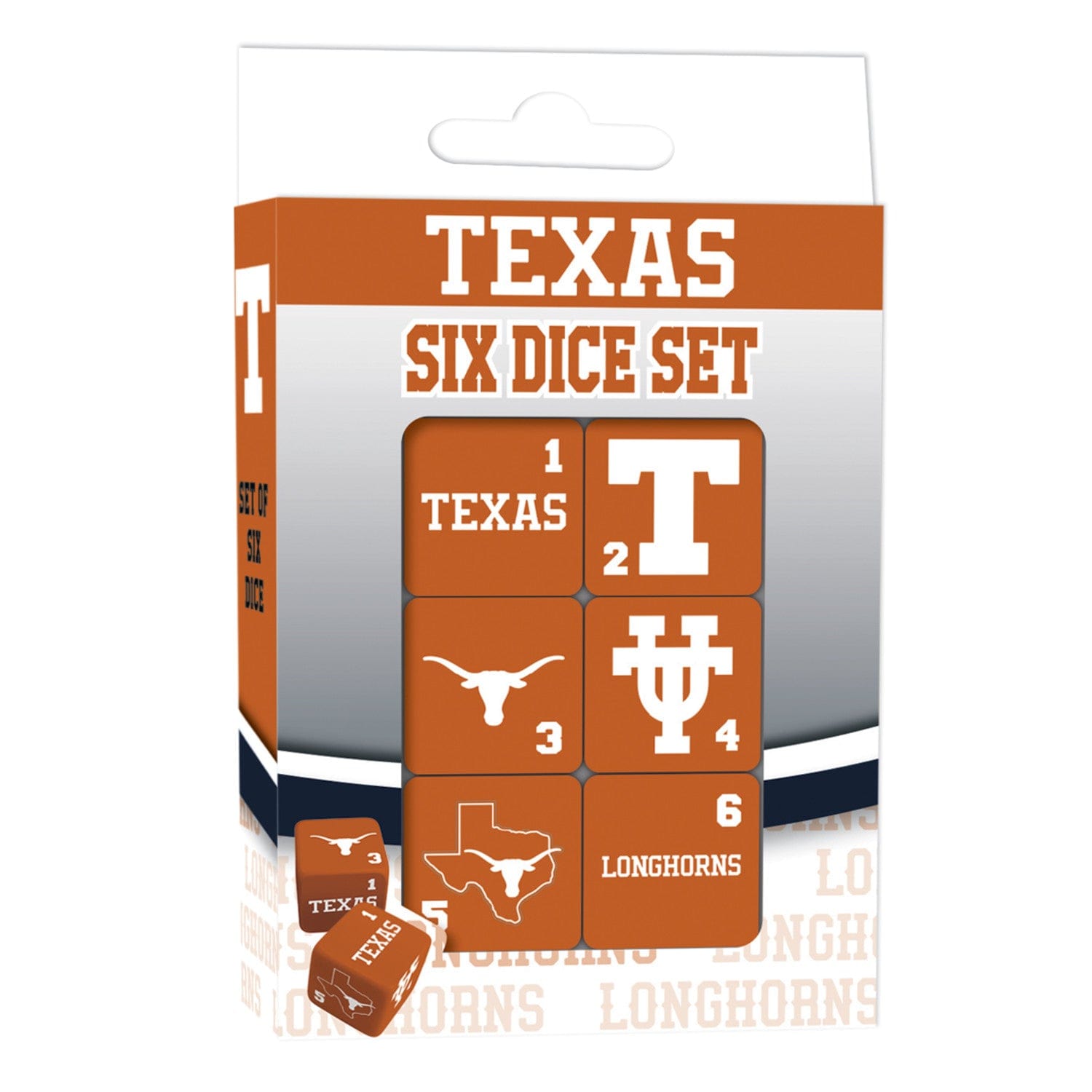 Texas Longhorns Official Dice Set - Sports Gifts, Sports Memorabilia, Sports Collectibles, Fan Shop